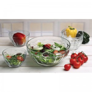 Circle Glass Popular 5 Piece Salad Bowl Set CIGL1362